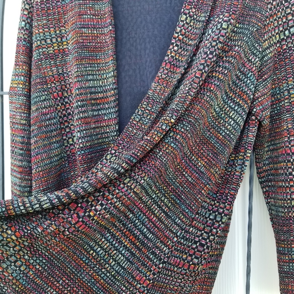 Tanjay open front long sleeve cardigan red/purple L - Picture 2 of 9